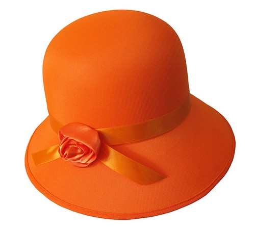1920 ladies orange cloche - 1920's,