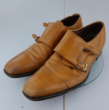 CHARLES TYRWHITT Shoes 8 Brown Mens Monk Strap Leather Smart