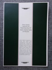 ASTON MARTIN orig 1993 London Motor Show Sales Brochure - DB7 V8 Vantage Volante