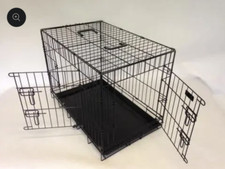 36" L Heavy Duty Deluxe Dog Crate Cage Black Cockapoos, Spaniels, Beagels