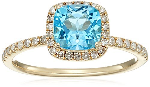 10k yellow gold swiss blue - 10k,