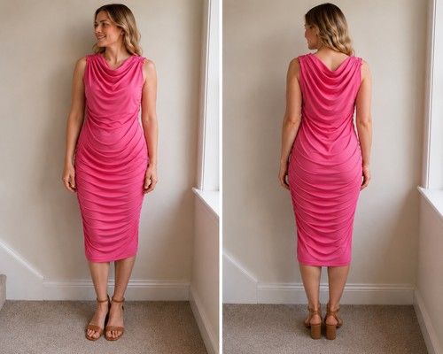 Forever unique pink ruched - pink,