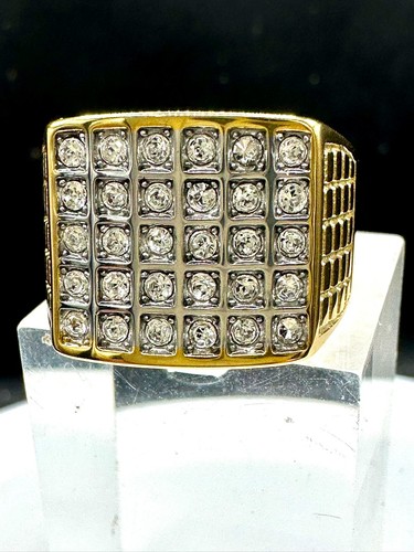 Mens gold ring - , big