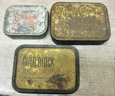 Tobacco Tins x2 Old Holborn Gold Block + Strepsils Man Cave Shop Display Collect