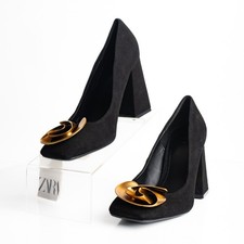 Zara Womens Suede Pumps Heels