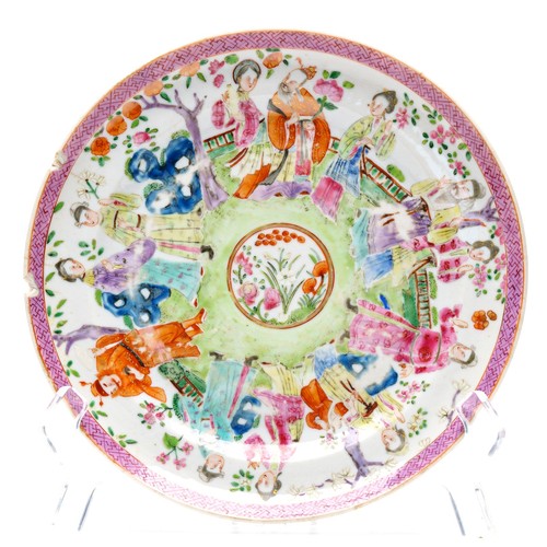 Chinese porcelain plate gilt - chinese,