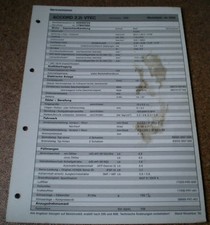 Inspection sheet Honda Accord
