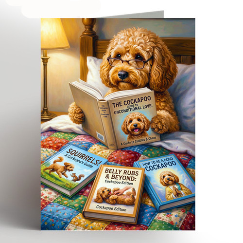 Funny cockapoo birthday card - cockapoo,