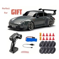 1/24 RC Drift Car High Speed 4WD Adjustable Lights Remote Rechargeable Kids Gift
