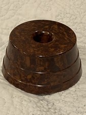 Vintage Bakelite Gadeware Ink well red brown marbled 30’s 40’s 