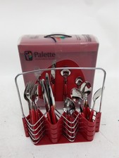 Palette Colourful Cutlery By Arthur Price - 24 Piece Set  (RED)