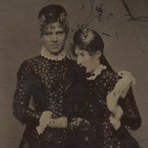 Antique tintype two women - tintype,