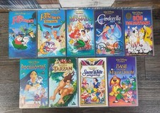 Walt Disney VHS Bundle x9; Sleeping Beauty, Cinderella, Pocahontas, Tarzan etc