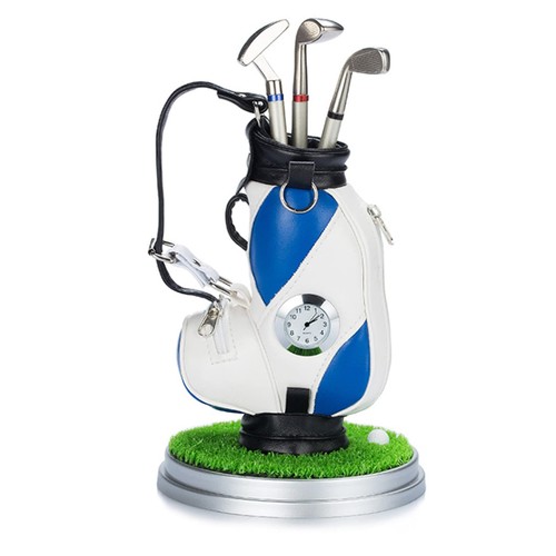 Golf bag pen - holder, clock