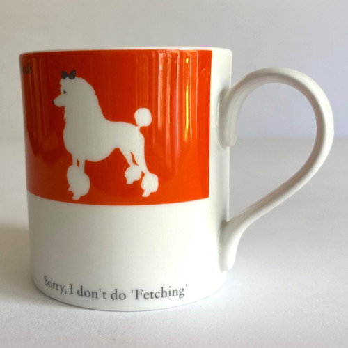 Silhouette poodle orange - silhouette,