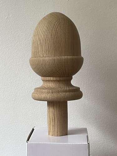 Oak acorn newel cap - oak,