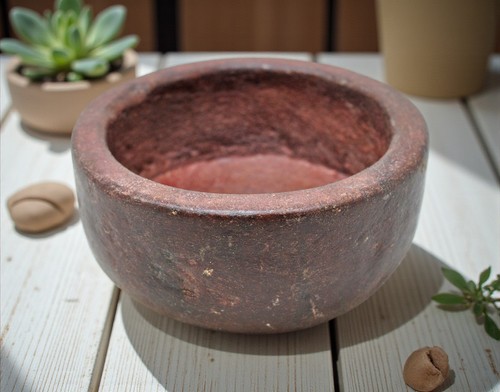 Antique sand stone round curry - sand,