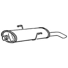 Exhaust Tail Pipe With Back Box for Peugeot 306 2.0 HDi RHY(DW10TD) 1999-2002