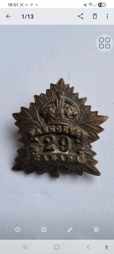 Original ww1 canadian 29th - ww1,