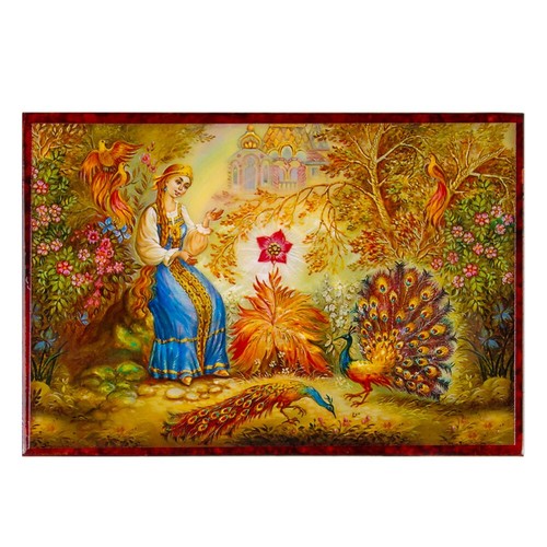 Scarlet flower russian jewelry - flower,
