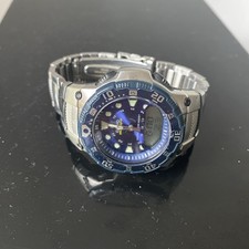 Awesome retro Casio Divers Watch digital analogue chrome Strap