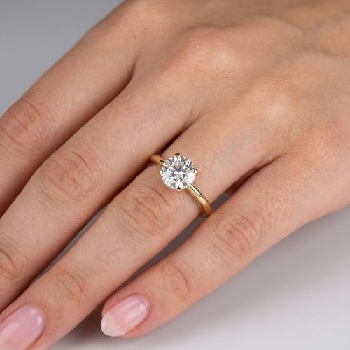Solitaire engagement ring 18k - solitaire,