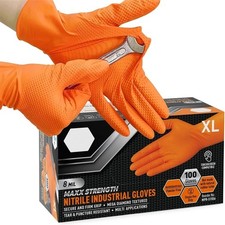 Orange Nitrile Disposable