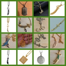 SHIA MUSLIM ISLAMIC ZULFIQAR SWORD IMAM ALI HUSSAIN HASAN PENDANT NECKLACE