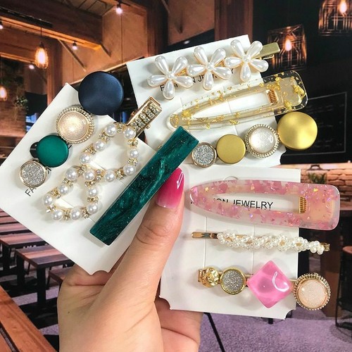 Hair clips set - set, crystal