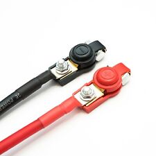 2 CLAMP BATTERY TERMINALS WITH INSULATION JACKETS AND BOLTS HEAVY DUTY