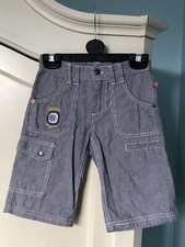 GAGOU TAGOU 3T Toddler Boys Bermuda Shorts 100% Cotton Grey/White Size 3-4 UK