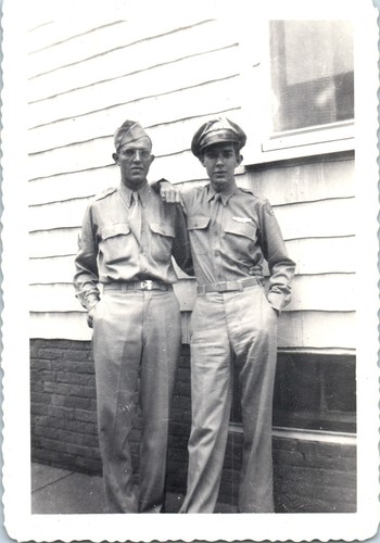 1940s two young military - young, men