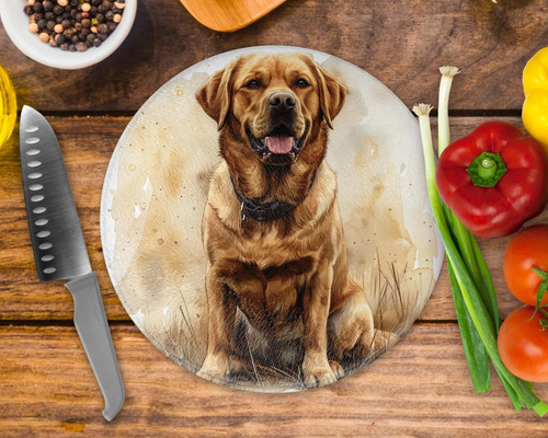 Labrador glass round - round, pot