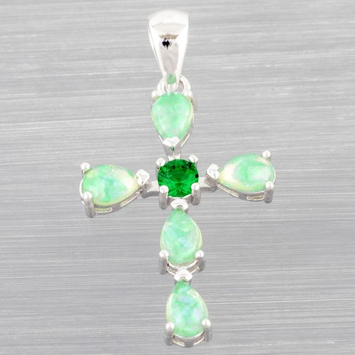 Cross simulated emerald green - emerald,