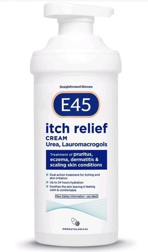 E45 cream pump 500g itch - e45,