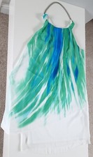 Sandra Darren Halter neck Swing Dress Watercolour UK XS