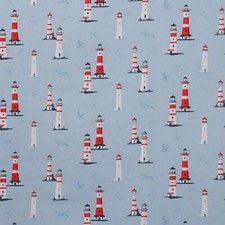 Nash Lighthouse Fabric Blue