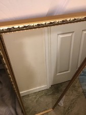 a vintage oak framed mirror elegent shimmering leave refletion toned silver to e