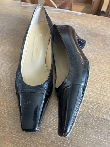 Ladies black leather court - ladies,