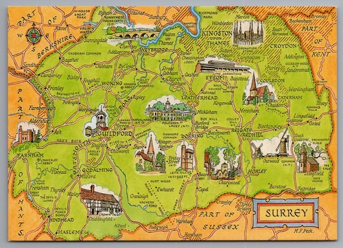 Surrey illustrated map - surrey,