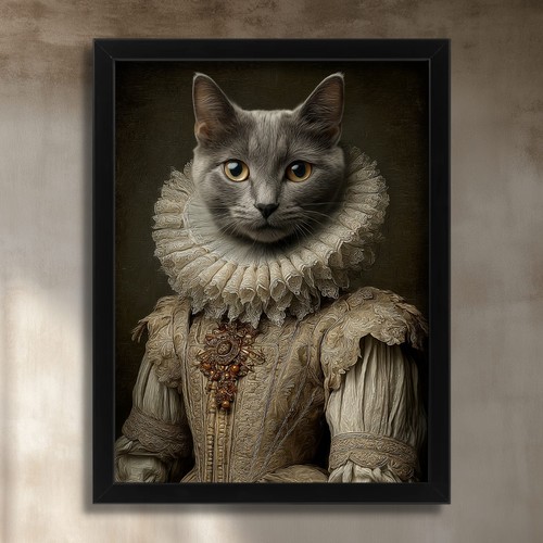 Russian blue cat print - print, wall