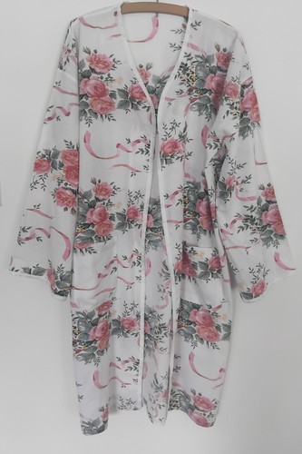Vintage white cotton - cotton, floral