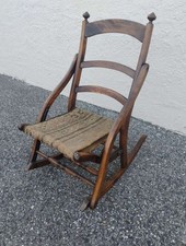 Vintage wooden folding rocking - vintage,