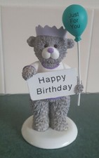 Thoughtful Bears Figure By Regency Fine Arts 'Happy Birthday' Boxed