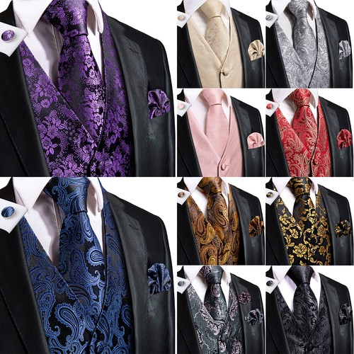 Mens 4pcs waistcoat set - uk,