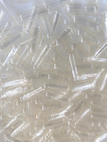 Empty clear gelatine capsules - empty,