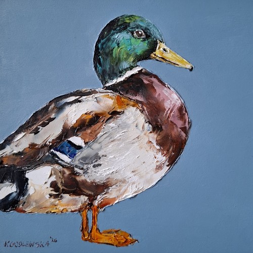 Original oil painting mallard - oil, painting,