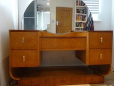 Art deco burr wood dressing