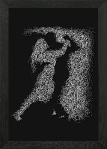 Dancing couple framed wall - wall, art