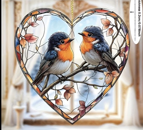 Heart shaped robin - shaped, sun